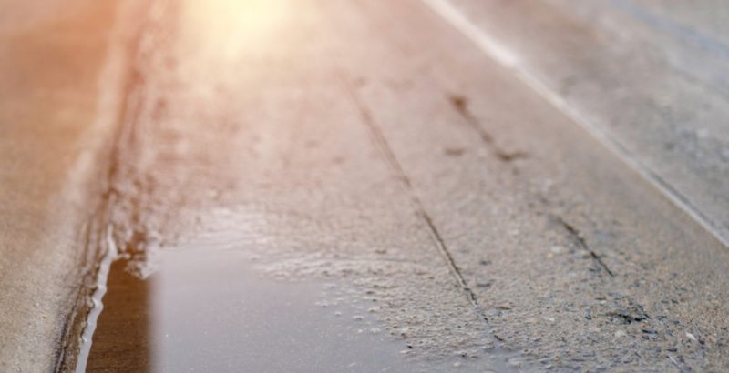 Water on Concrete Floor