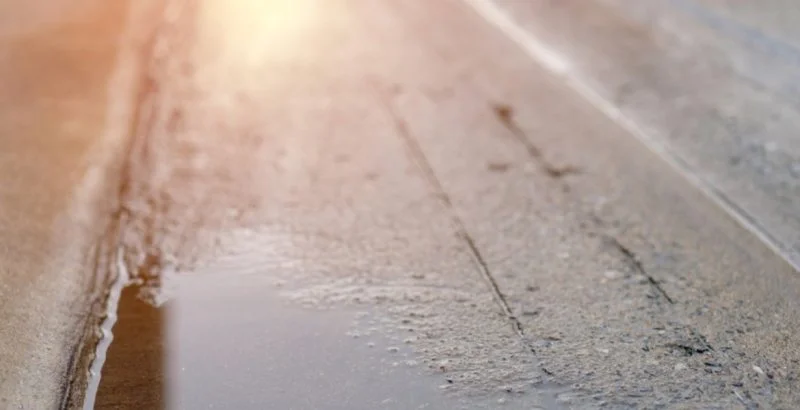Water on Concrete Floor