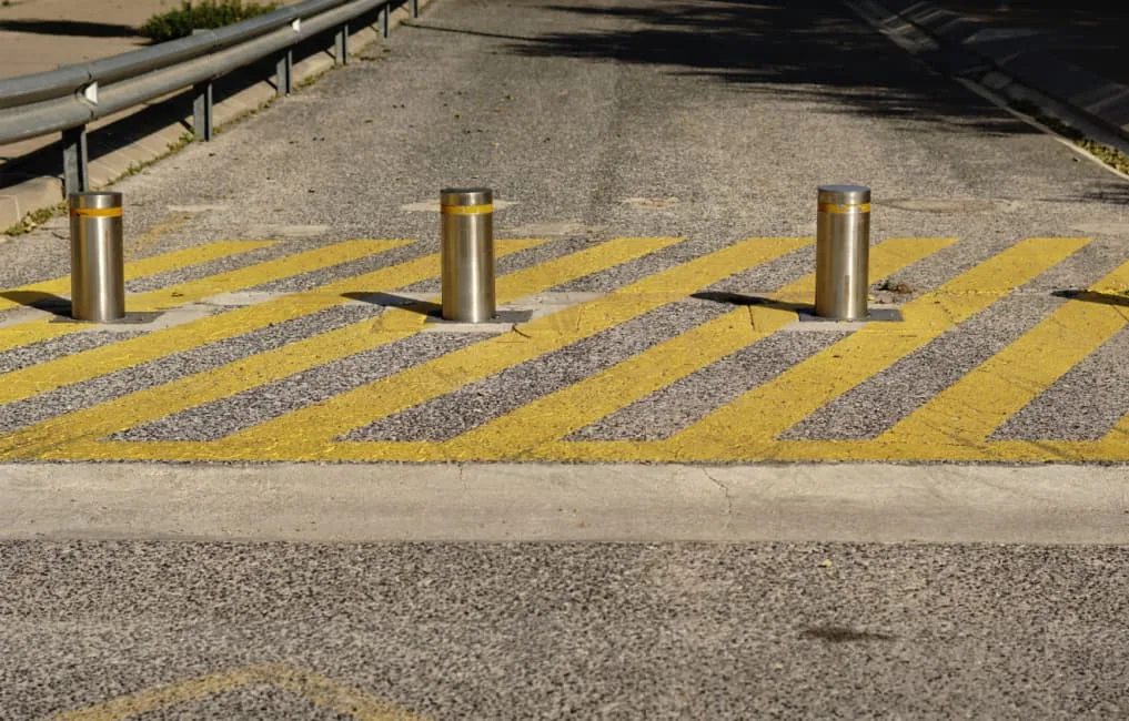 Bollards at Security Point