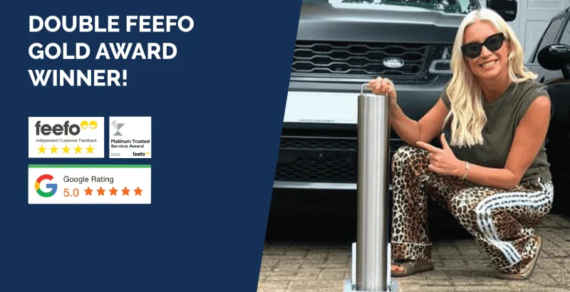 Bollard Security named as a Double Feefo Gold Award Winner!