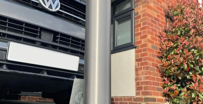 bollard infront of car